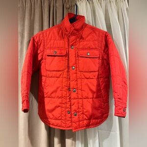 Boys Coat Old Navy Puffer Sherpa Liner Small Red